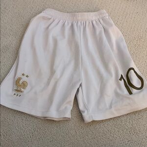 White and Gold Men's Shorts